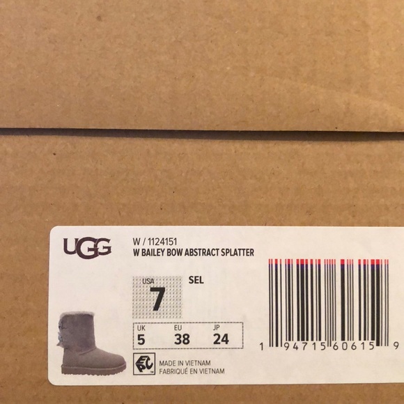 🌿UGG BAILEY BOW ABSTRACT SPLATTER BOOTS🌿 - Picture 14 of 14